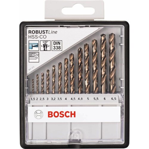 Bosch 13-delni Robust Line set HSS-Co burgija za metal 2607019926 Slike