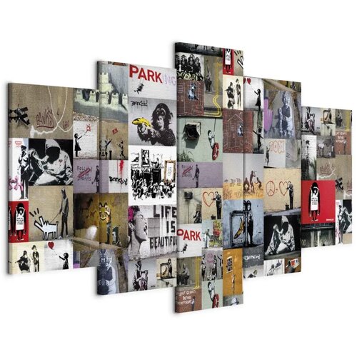  Slika - Art of Collage: Banksy IV 100x50 Akustična Cene