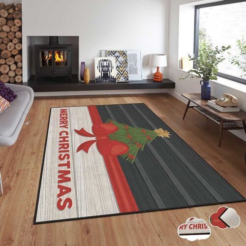 Conceptum Hypnose tepih s novogodišnjim motivima Asr-Crpt-64, Pravougaoni, 140 x 220 cm, Šareni Cene