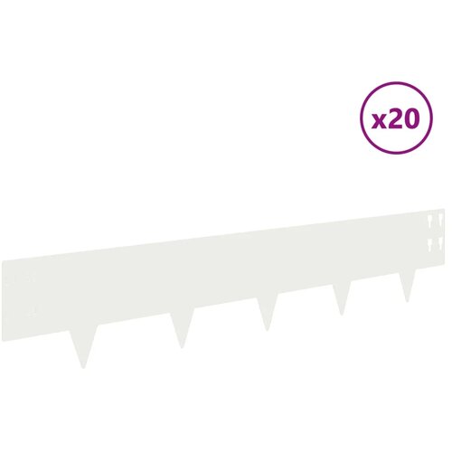  Ograda oko Travnjaka 20 kom. 100 x 20 cm Čelik Bijela - Bijela 20 20 cm Cijene