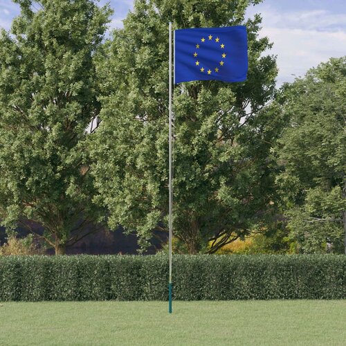 VidaXL Europska zastava i jarbol 6 23 m aluminijski Slike