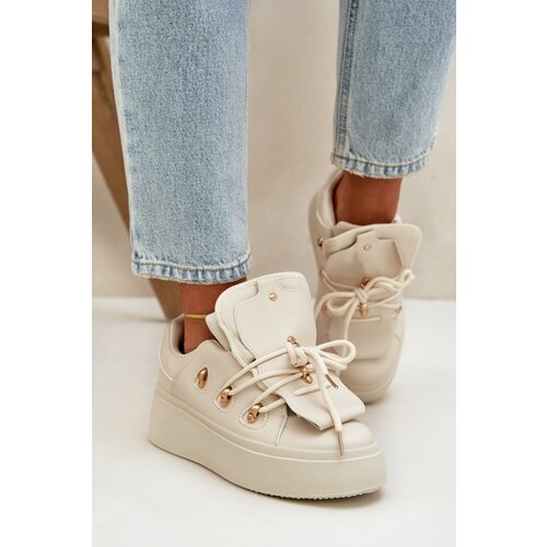 PM1 Women's Sneakers On Platform Beige Dolistana Cene