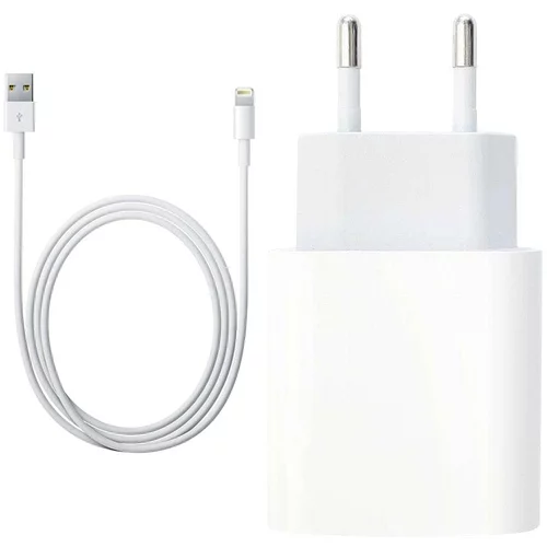  komplet: premium lightning usb kabel + fast charge eu vtič / iphone polnilec (iphone, ipad,...)