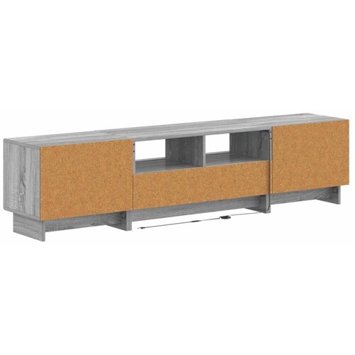  5-dijelni LED TV ormarić Siva Sonoma Konstruirano drvo - Siva Sonoma 81 cm Slike