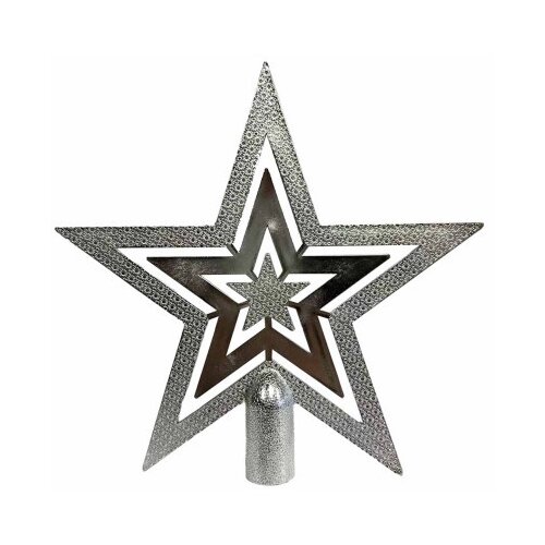  Vrh zvezda za bor srebrna 18 cm ( 51-611000 ) Slike