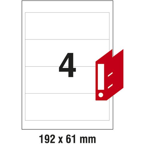  ETIKETE ILK ZA REGISTRATORE 192X61MM PK100L ZWECKFORM L4761-100 BIJELE Cene