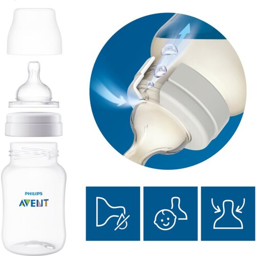 Philips Anti-colic Flow 4 cucelj za stekleničko proti kolikam 6 m+ Fast Flow 2 kos Slike