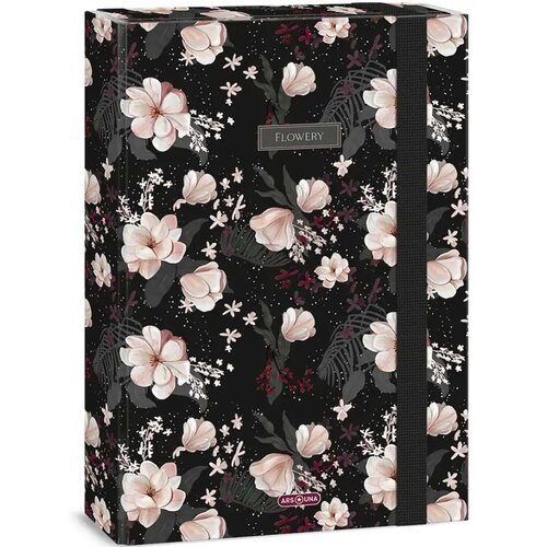 Ars Una Flowery Black A/4 škatla za zvezke Cene