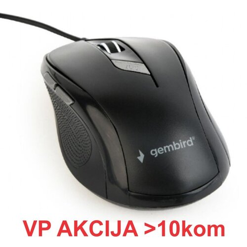 Gembird MUS-6B-01 ** opticki mis 400-1600Dpi black, 110mm usb (249) Cene