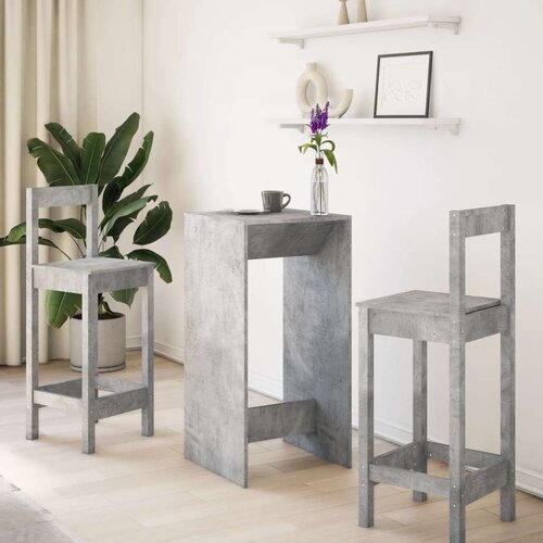 VidaXL Barski stol boja betona 51 x 50 x 103,5 cm konstruirano drvo Slike