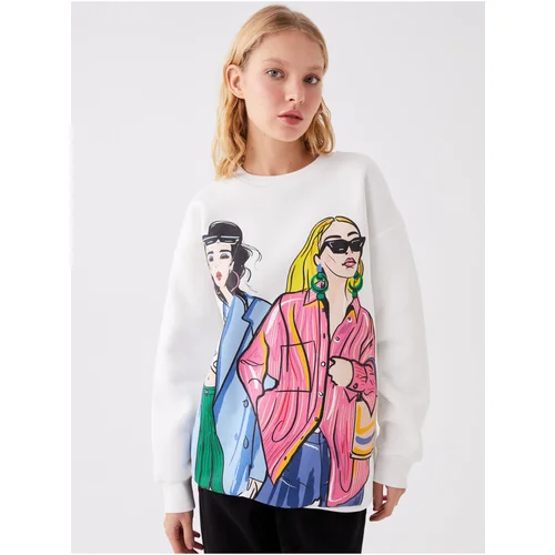 LC Waikiki Women's Crew Neck Printed Long Sleeve Sweatshirt