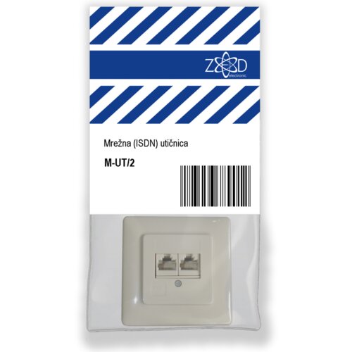 Zed_Electronic Mrežna / ISDN utičnica, 2 x RJ45 - M-UT/2, Bijela Cijene