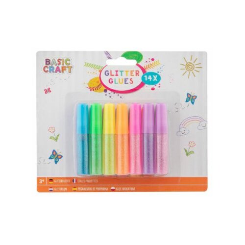  Ljepilo sa šljokicama Grafix - set 14 komada (dekorativno svjetlucavo) Cijene