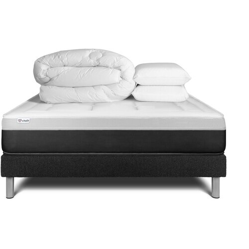 VITALIT Celoten paket za posteljo - Vzmetnica 180x200 cm + vzmetnica z letvami (komplet) + 2 vzglavnika + odeja - Vital Form, (21614101) Cene