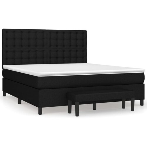 Maison Chic Box spring postelja - Vzmetna postelja z vzmetnico črna 180x200 cm blago SL20878, (21881048) Cene