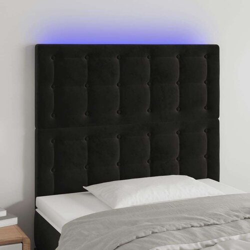 Uzglavlje crno 100x5x118/128 cm bar&amp;scaron;unasto Slike