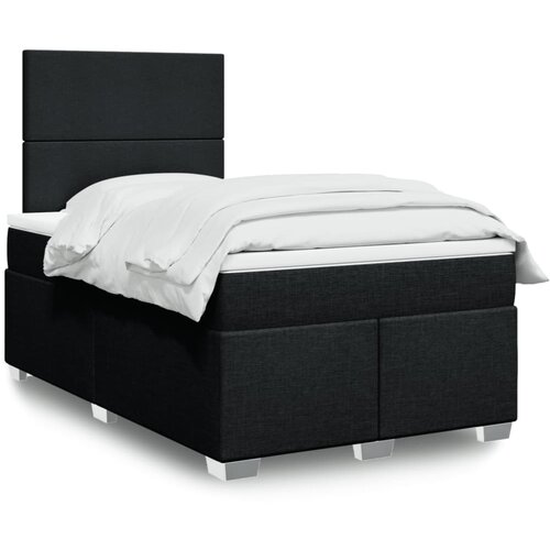 vidaXL Box spring postelja z vzmetnico črna 120x190 cm blago Cene