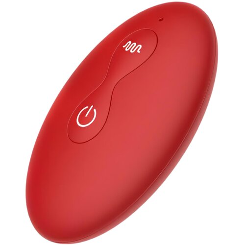 Lonely Rose Plug - punjivi, radio analni vibrator (crveni) Slike