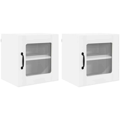 VidaXL zidni kuhinjski ormarić s policom 2 pcs bijelo 40 x 31 x 40 cm Slike