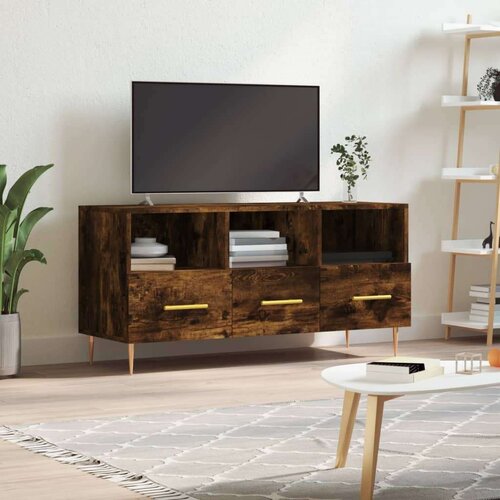 TV omarica dimljeni hrast 102x36x50 cm inženirski les Slike