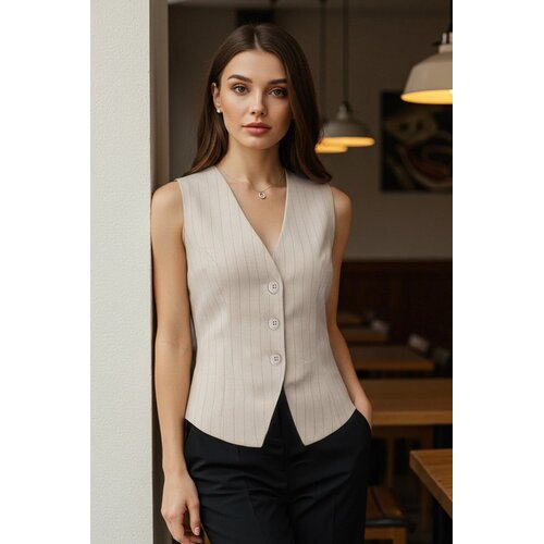 TRENDYOLMILLA ženski prsluk Twoaw25Ye00091, taupe-bež Cene