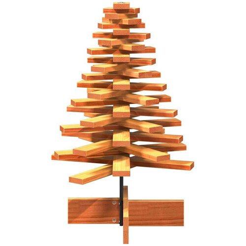 VidaXL Drveno ukrasno božićno drvce vo&amp;scaron;tano smeđi 80 cm od borovine Slike