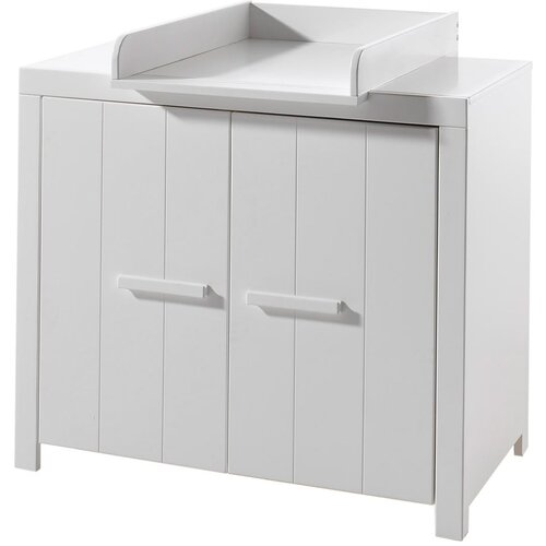 Vipack Bela nizka otroška komoda iz masivnega bora s previjalnim pultom 100x96 cm ERIK – Cene