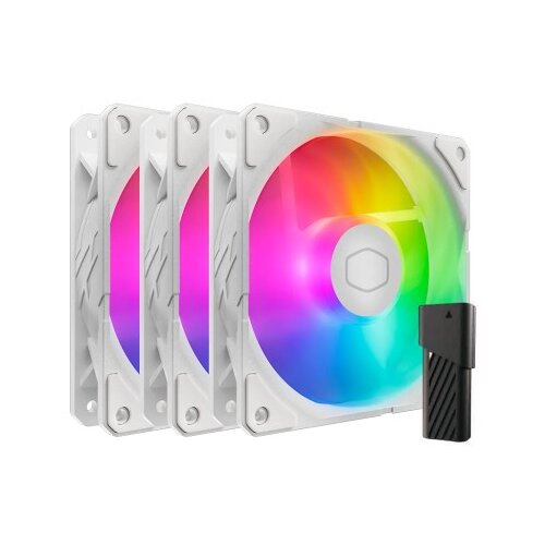 Cooler Master Ventilator za ohi&scaron;je SickleFlow Edge 120 ARGB White Edition, PWM 120mm, komplet 3 kom, bel Cene