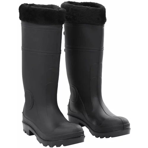  Dežni škornji z odstranljivimi nogavicami črni velikost 39 PVC