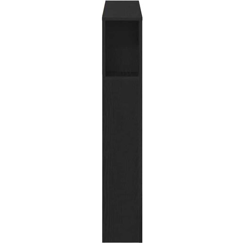  Glava kreveta s ormarićem Crni hrast 200 x 18,5 x 102,5 cm Slike