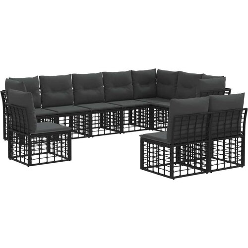  Set vanjskih sofa Crna Poliester - Crna bez stola Cene