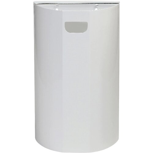 Probbax Stenski koš za odpadke, polkrožen, jeklo, bele barve, 40 l, VxŠ 660 x 400 mm Cene