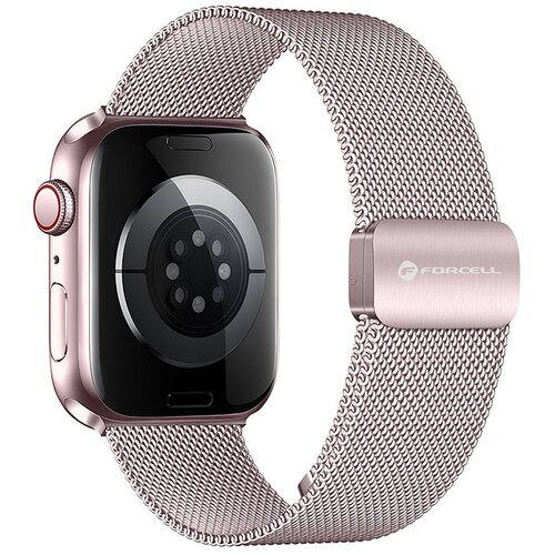 Forcell F-DESIGN FA14 magnetna narukvica od nehrdjajuceg celika za APPLE Watch 42/44/45/49 mm pink Slike