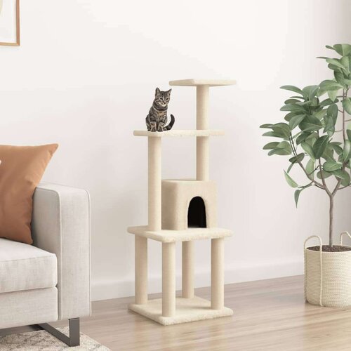 vidaXL penjalica za mačke sa stupovima za grebanje krem 105 cm Cijene