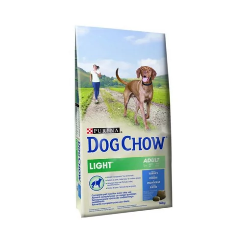 Dog Chow 12 + 2 kg gratis! Purina 14 kg - Adult Light s puretinom