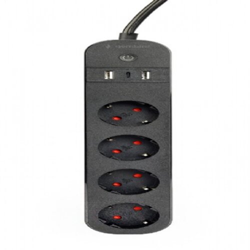 Gembird Gambird TSL-PS-S4U-01-W pametni podaljšek z USB A/C polnilnikom, 4 vtičnice, bel Cene