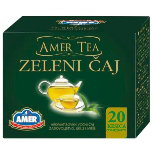 Amer Tea Filter Čaj Zeleni 20 Kesica Slike
