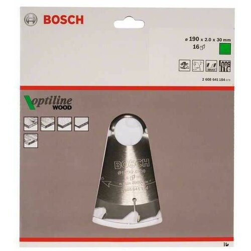 Bosch list kružne testere optiline wood 2608641184/ 190 x 30 x 2/0 mm/ 16 Slike