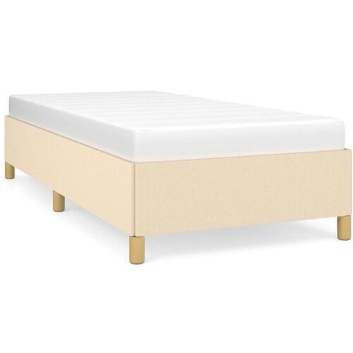 Maison Chic Posteljni okvir - Enojna postelja - Postelja za odrasle brez vzmetnice Cream 80x200 cm Tkanina-J7077, (21774872) Cene