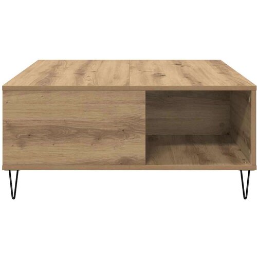 VidaXL Kava Stol hrast artisan 80 x 80 x 36.5 cm Konstruirano drvo Slike