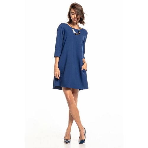 Tessita Woman's Dress T326 4 Navy Blue Cene