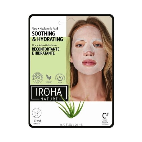 IROHA NATURE umirujuća maska za lice sa aloe verom 20ml Slike