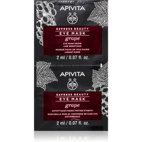 Apivita Express Beauty Grape maska za oči z gladilnim učinkom 2 x 2 ml