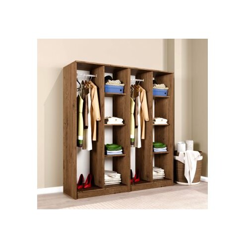 Hanah home Ormar Kardelen 1600-115, 160x180x51.8 cm, , Smeđa Slike