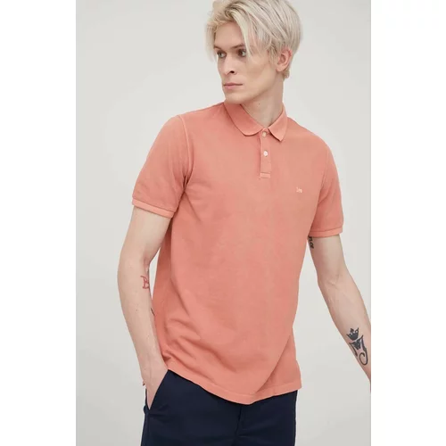 Lee Pamučna polo majica boja: narančasta, jednobojni model
