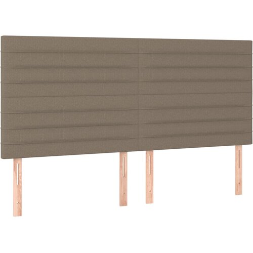  Uzglavlje boje taupe 180x5x118/128 cm tkanina Slike
