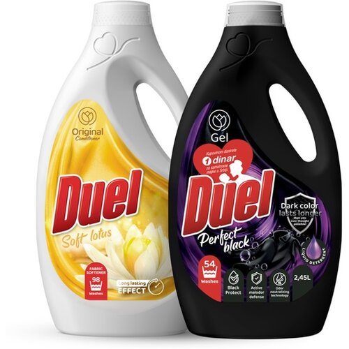 Duel tečni deterdžent perfect black 2.45l i omek&amp;scaron;ivač soft lotus 2450ml Slike
