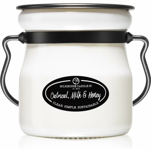 Milkhouse Candle Co. Creamery Oatmeal, Milk & Honey dišeča sveča Cream Jar 142 g