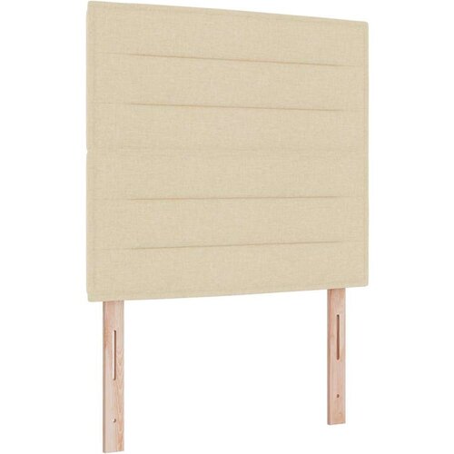 Box spring krevet s madracem Krema 90 x 190 cm tkanina Slike