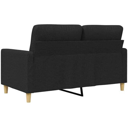  Dvosjed od tkanine crni 120 cm Slike